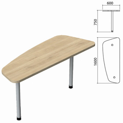 Стол приставной Приоритет 1600х600х750 мм, кронберг