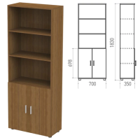 Шкаф полузакрытый Канц, 700х350х1830 мм, цвет орех пирамидальный
