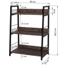 Стеллаж на металлокаркасе BRABIX LOFT SH-002, 600х350х845 мм