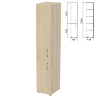 Шкаф закрытый Приоритет, 360х438х2000 мм, 4 полки, кронберг