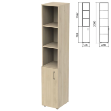 Шкаф полузакрытый Приоритет 360х438х2000 мм, 4 полки, кронберг