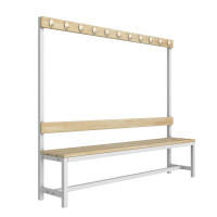 Скамейка для раздевалок c вешалкой односторонняя 2000мм